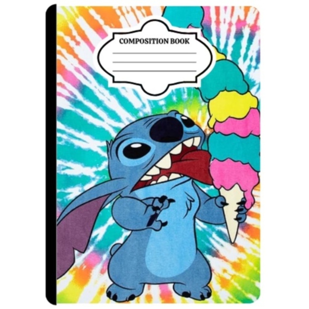 Handmade Stitch Tie Dye Composition Notebook